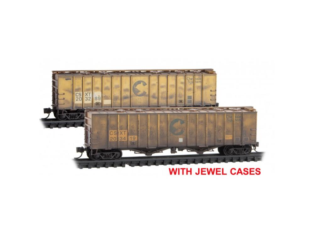 983 05 021 CSX Ex Chessie Weathered Covered Hopper 2 Pack The