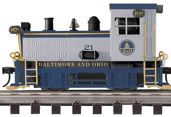 Baltimore & Ohio gray w/ blue trim Plymouth switcher