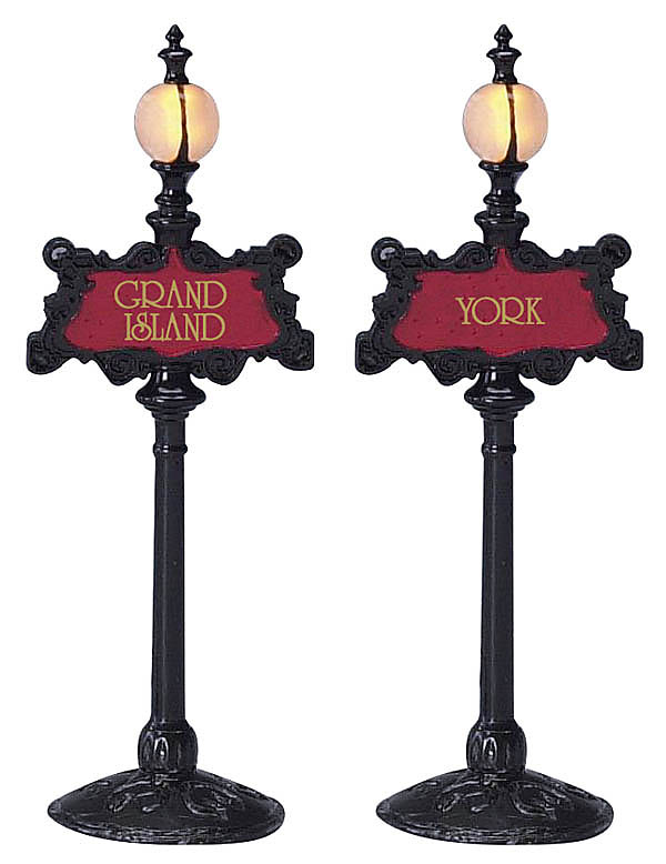 Lighted station signs