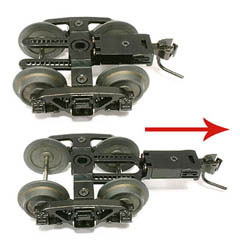 Adjust-A-Coupler System for Atlas O 70-ton roller bearing trucks