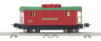 red/green #2817 O gauge caboose