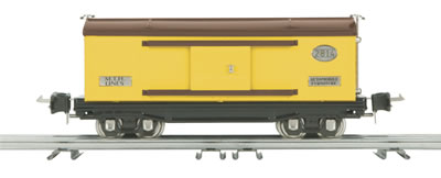 yellow/brown O gauge #2814 boxcar