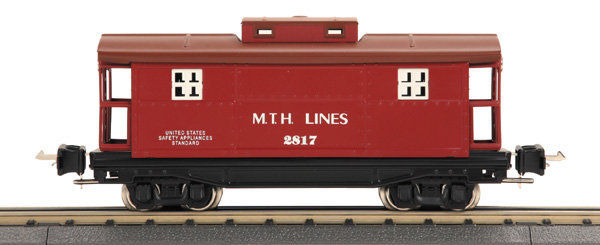 red/brown/nickel #2817 O gauge caboose