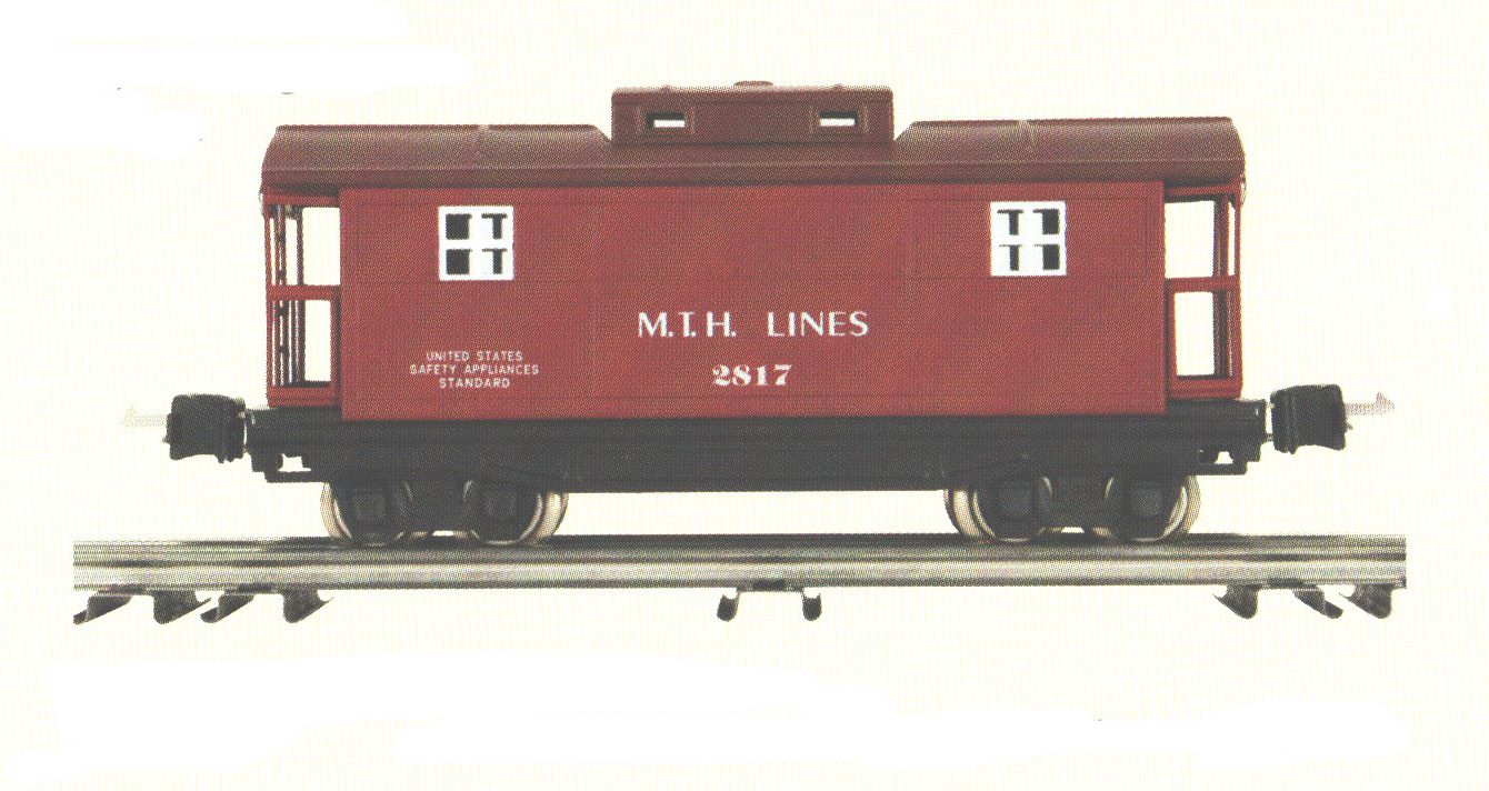 red/brown/nickel #2817 O gauge caboose