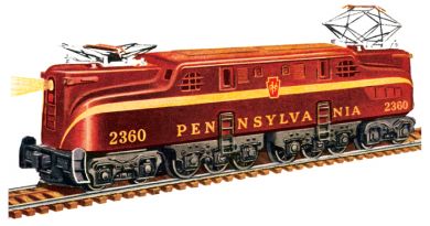 Pennsylvania Railroad tuscan 1 stripe semi-scale GG-1