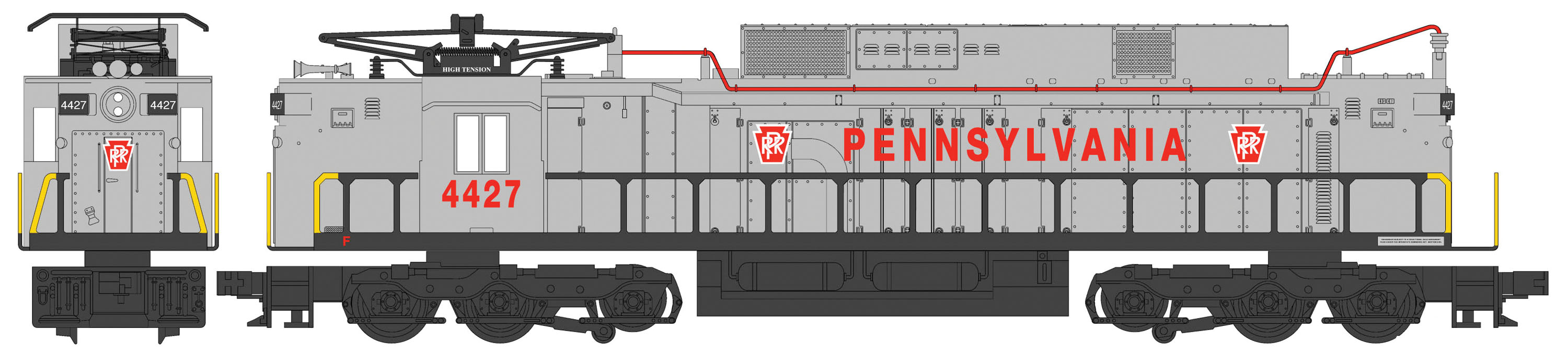 Pennsylvania Railroad silver EF4 electric*