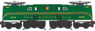 Pennsylvania Railroad green 5 stripe semi-scale GG-1 #2330