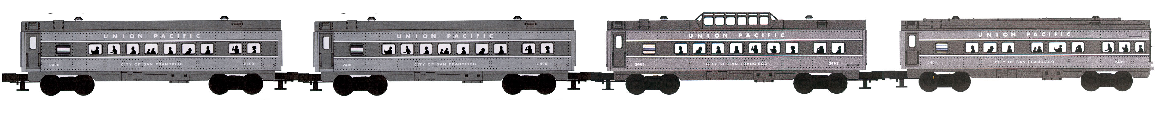 Union Pacific gray O27 streamliner set*