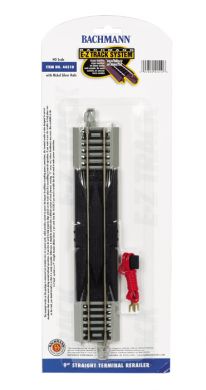 E-Z Track nickel silver 9" straight terminal track