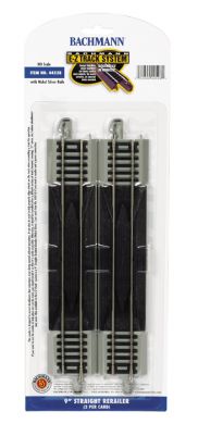 E-Z Track nickel silver 9" straight rerailer 2-pack