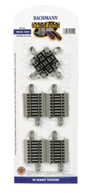 E-Z Track nickel silver 90° crossing
