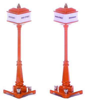 orange #57 classic corner street lamp