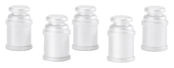 ten white milk cans