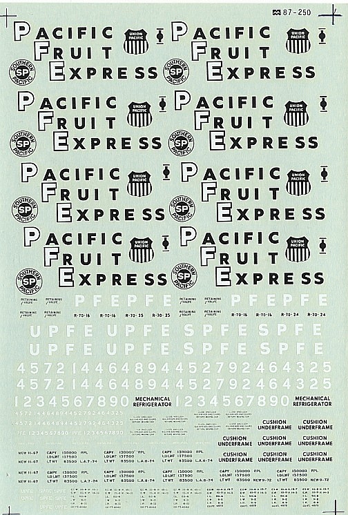 Decals: Pacific Fruit Express # 2