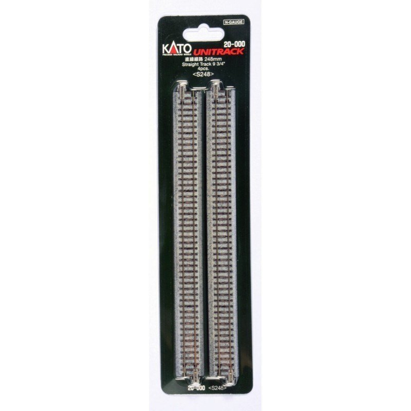 N Unitrack 9 3/4" Straight Track 4-Pack