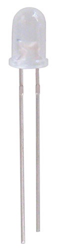 12 Volt 5MM White Diffuse LED Bulb w/ Built-in Resistor