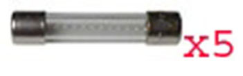 AGC-5 5 Amp 250 Volt 3AG Fuse 5-Pack