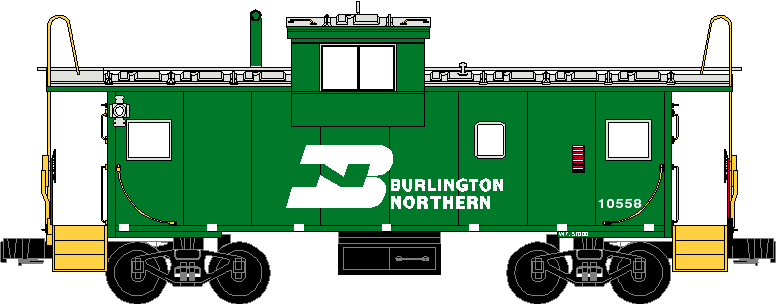 Burlington Northern extended vision caboose #10558