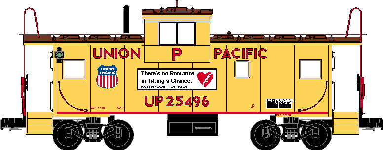Union Pacific extended vision caboose #25496
