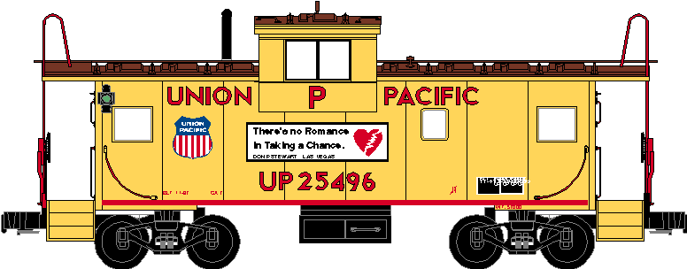 Union Pacific extended vision caboose #25496