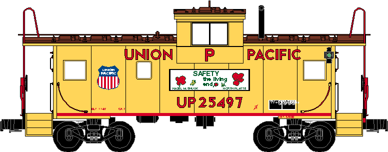 Union Pacific extended vision caboose #25497