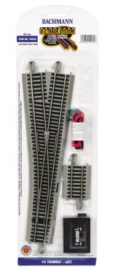 E-Z Track nickel silver #5 left switch