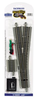 E-Z Track nickel silver #5 right switch