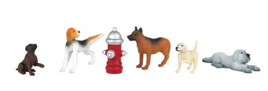 O figures: Dogs w/ fire hydrant