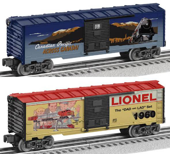 Lionel art boxcar 2-pack