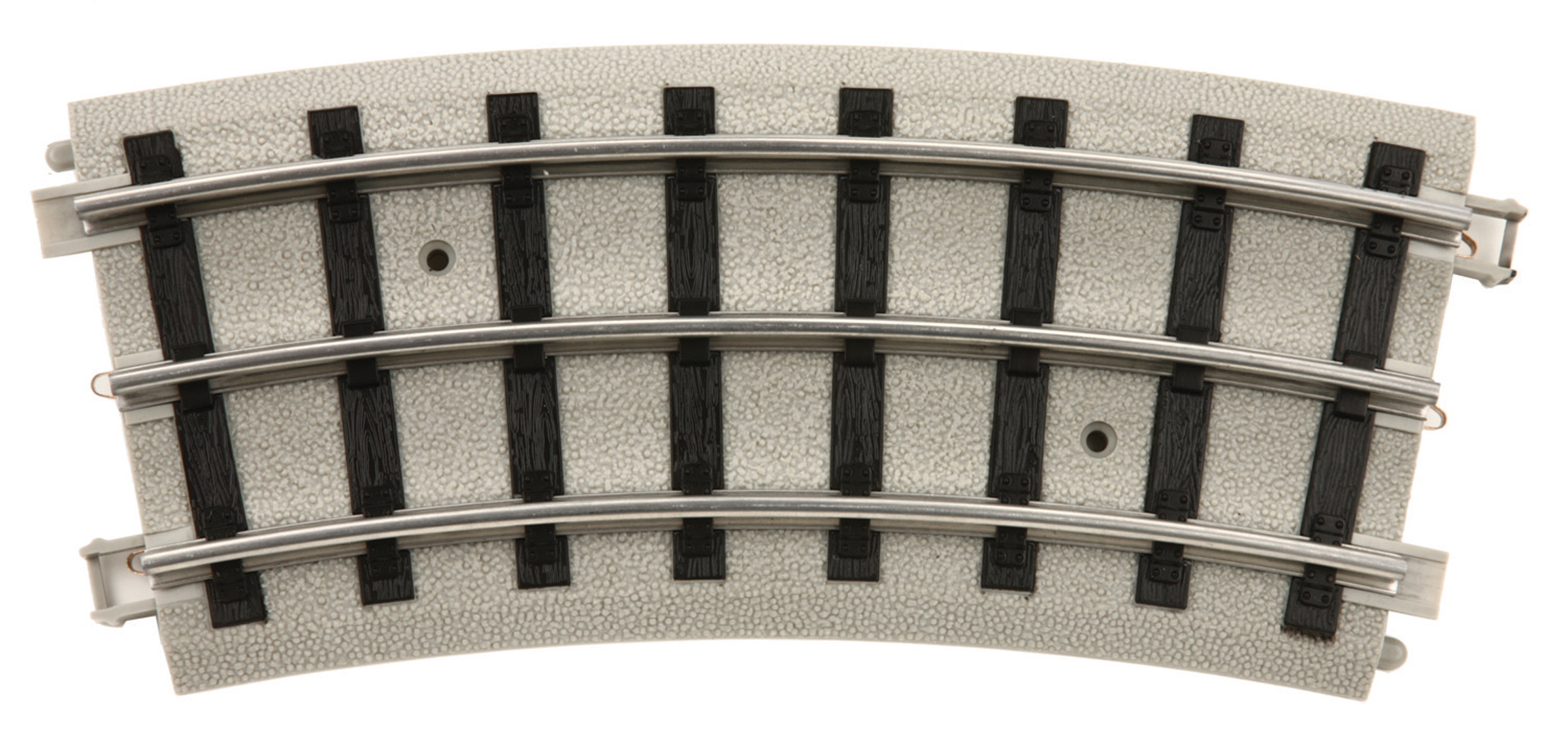 std gauge 72" diameter half curve w/ roadbed