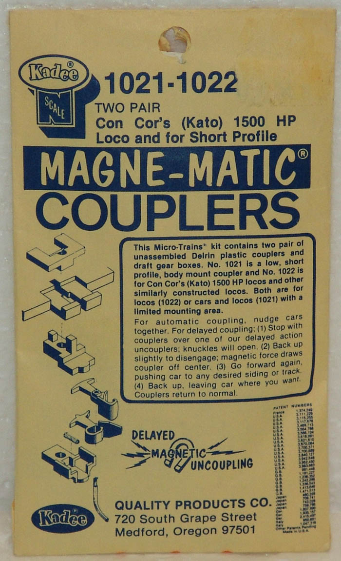 Unassembled Low, Short Profile Couplers (2 pair)
