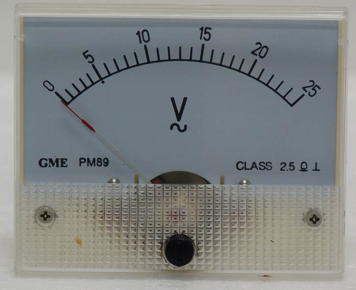 25 Volt AC panel voltmeter