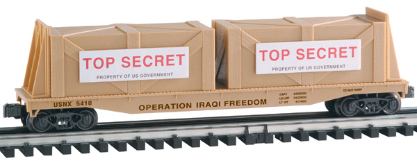 Operation Iraqi Freedom US Navy flatcar w/ crates