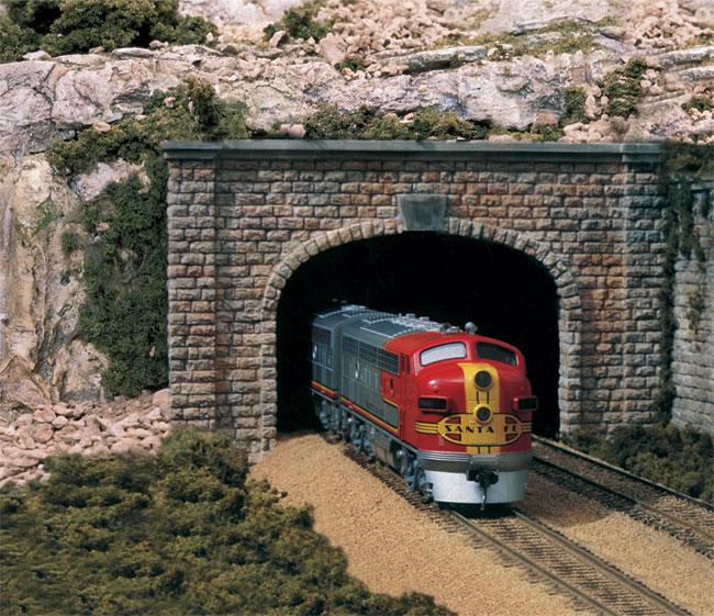 Cut Stone Double Tunnel Portal