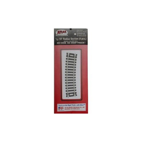 code 100 18" Radius 1/2 Curve 4-Pack