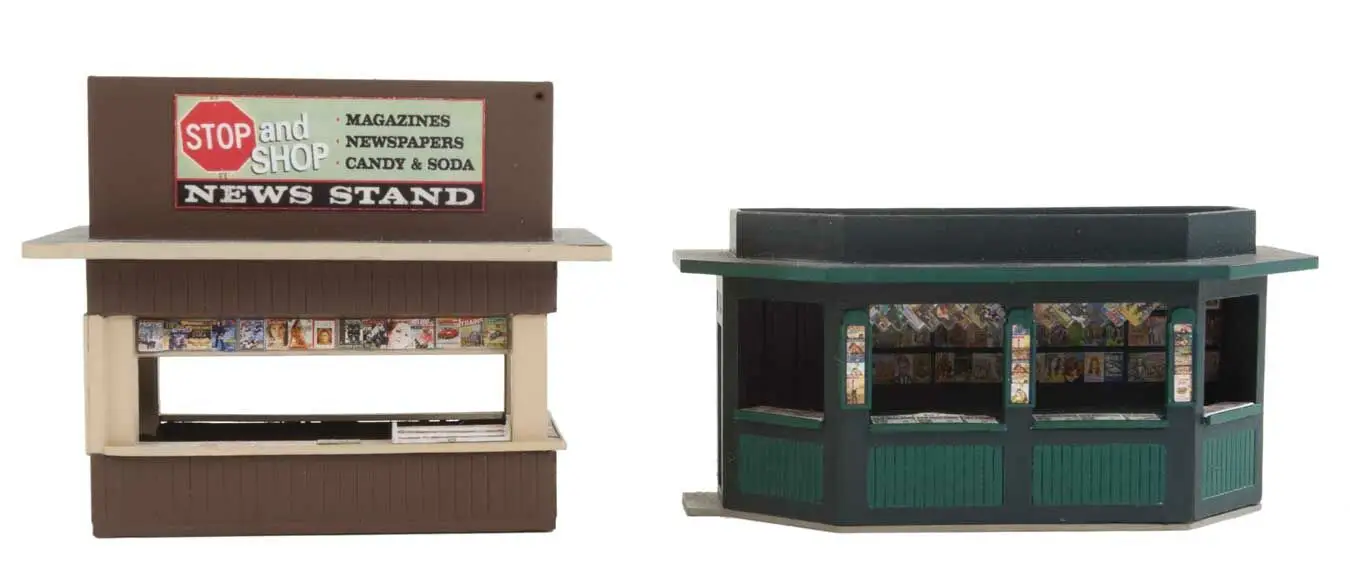 Two City Sidewalk Newsstands
