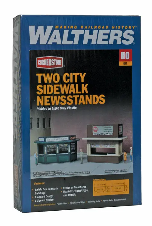 Two City Sidewalk Newsstands