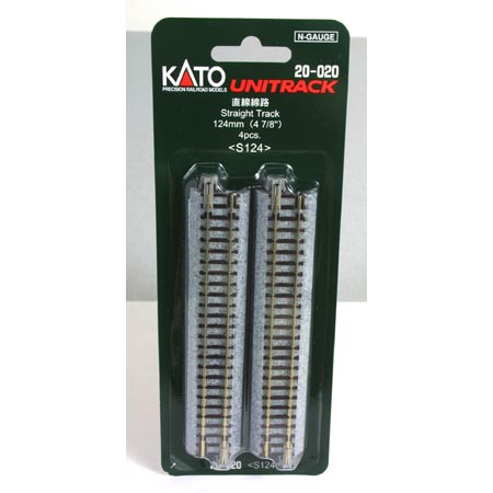 N Unitrack Straight Track 4-Pack 4 7/8"