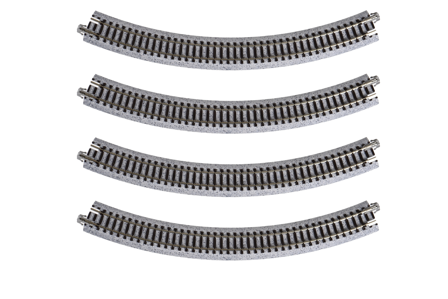 N Unitrack Curved Track 4-Pack R11"-45 Degree
