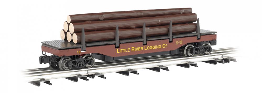 Little River Logging Company operating log dump car