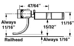 Medium Underset Shank Metal AAR Type “E” Coupler w/ Plastic Box