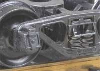 A.S.F.® Ride Control® 50-Ton Trucks with 33" smooth back wheels