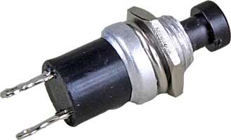 Single Pole Single Throw Momentary Push Button-Black