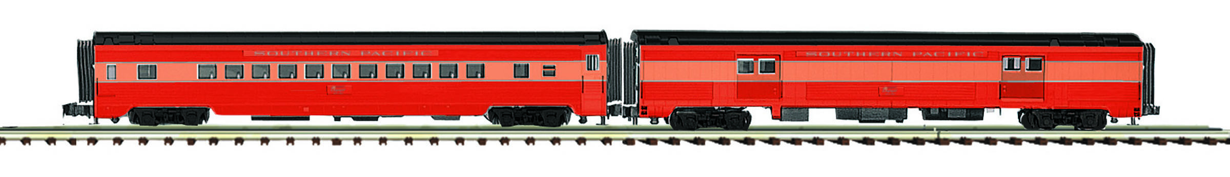 Southern Pacific Daylight 70' ribbed streamlined baggage / coach