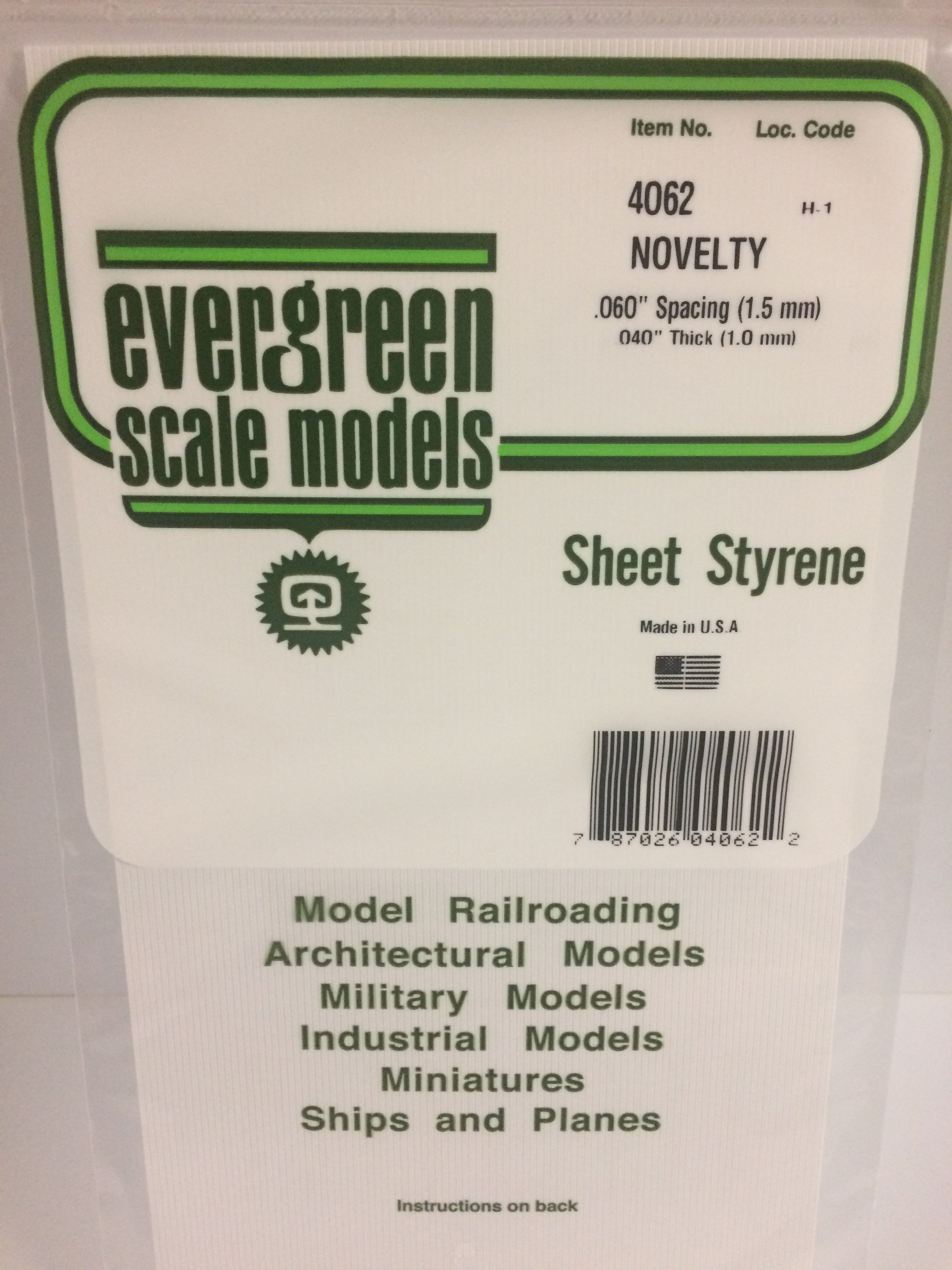 Novelty Siding .060" Spacing 1-Piece