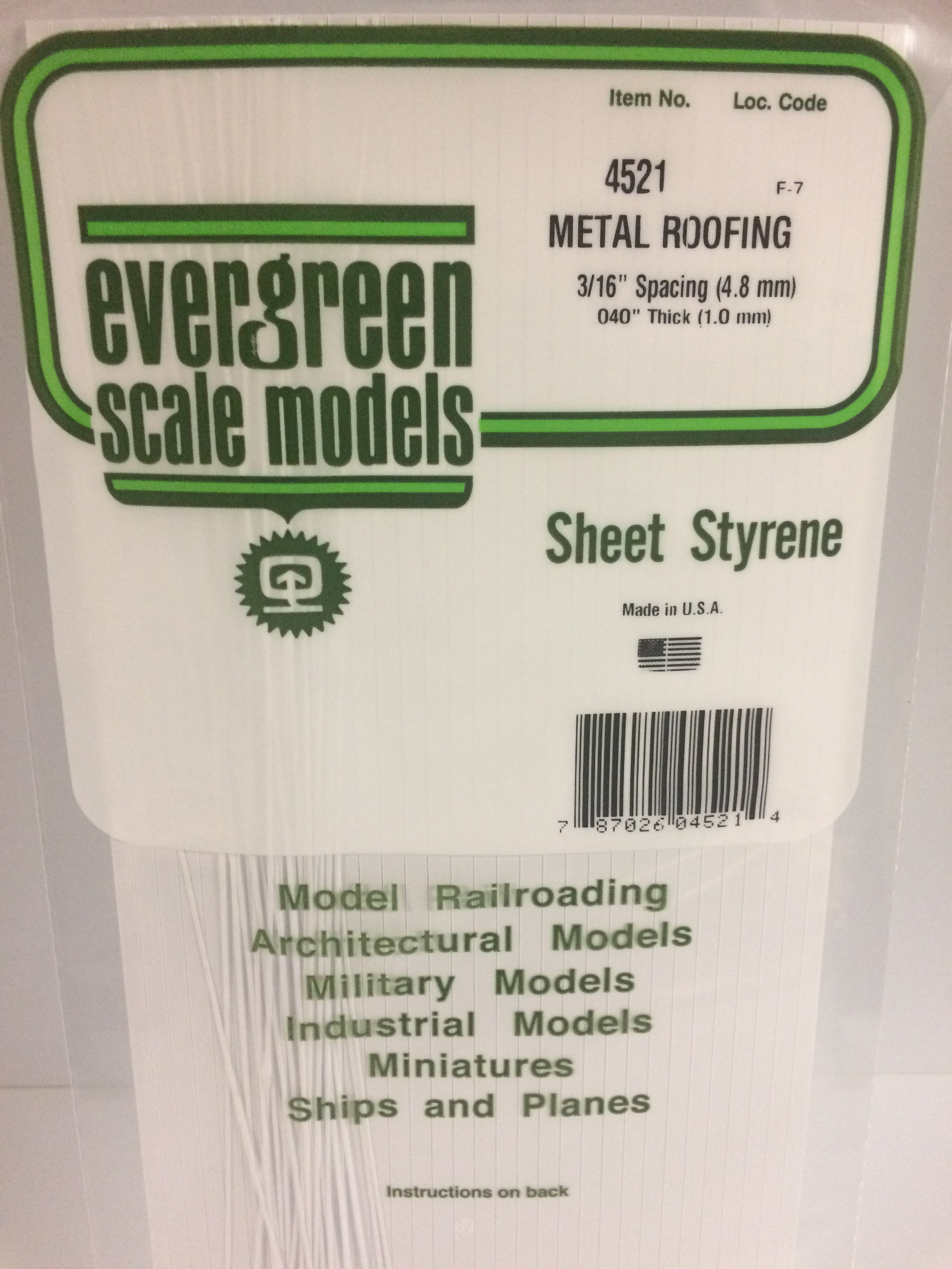 Metal Roofing 3/16" Spacing