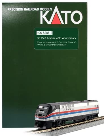 Amtrak 40th Anniversary GE P42 phase 2 + 3-car phase VI Amfleet