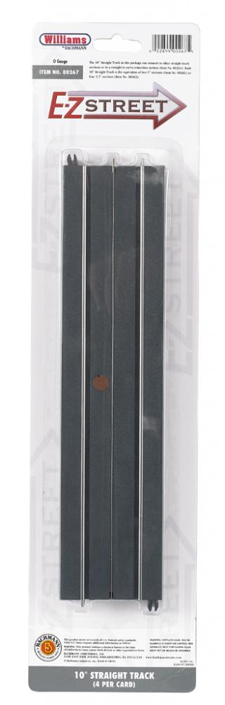 E-Z Street 10" Straight Track 4-pack