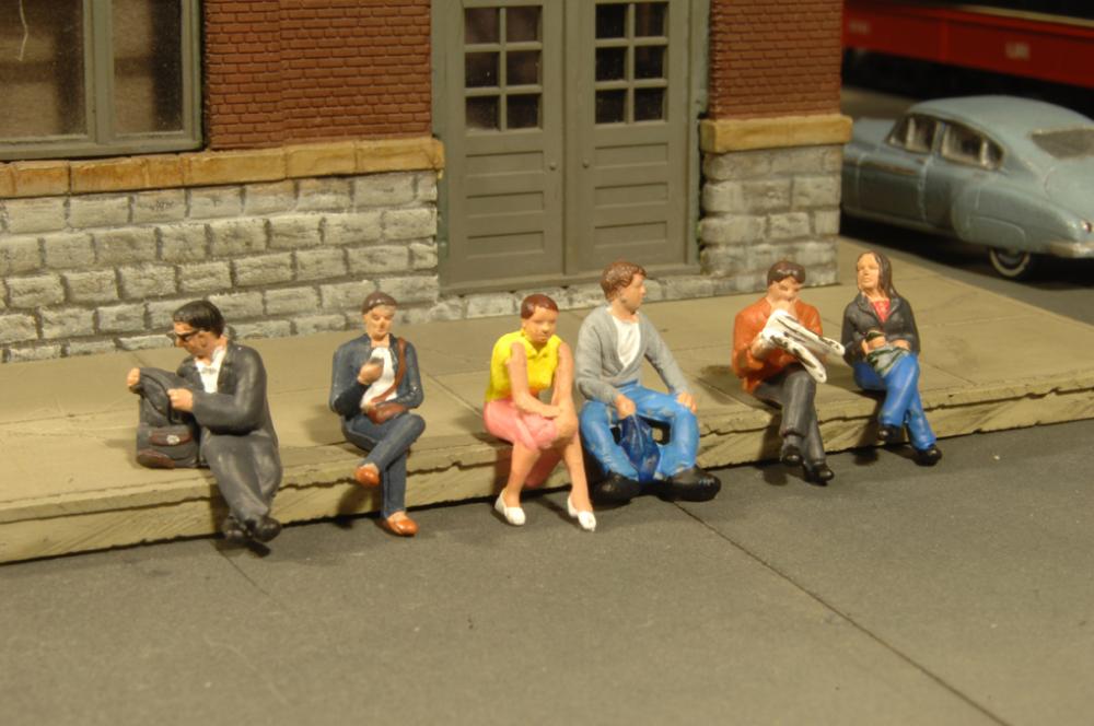 Seated Platform Passengers figures