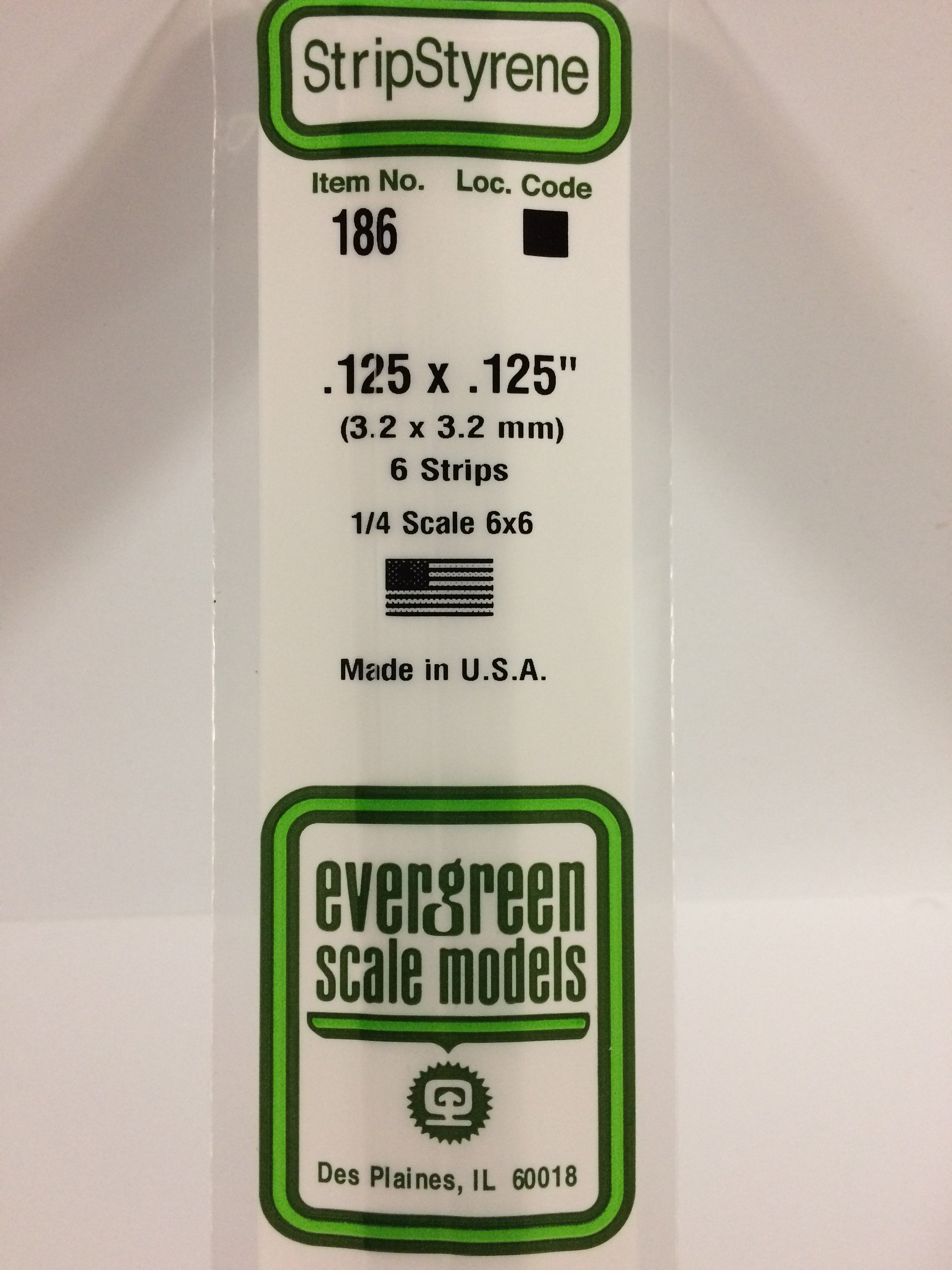 Strips .125 x .125" 6-Strips
